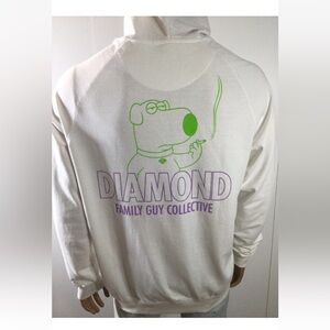 Diamond Supply Co. X Family Guy White Hoodie Sweatshirt Size L